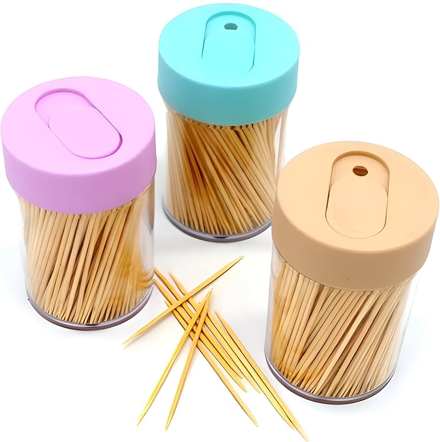 BAMBOO COLORFUL COVER TOOTHPICK